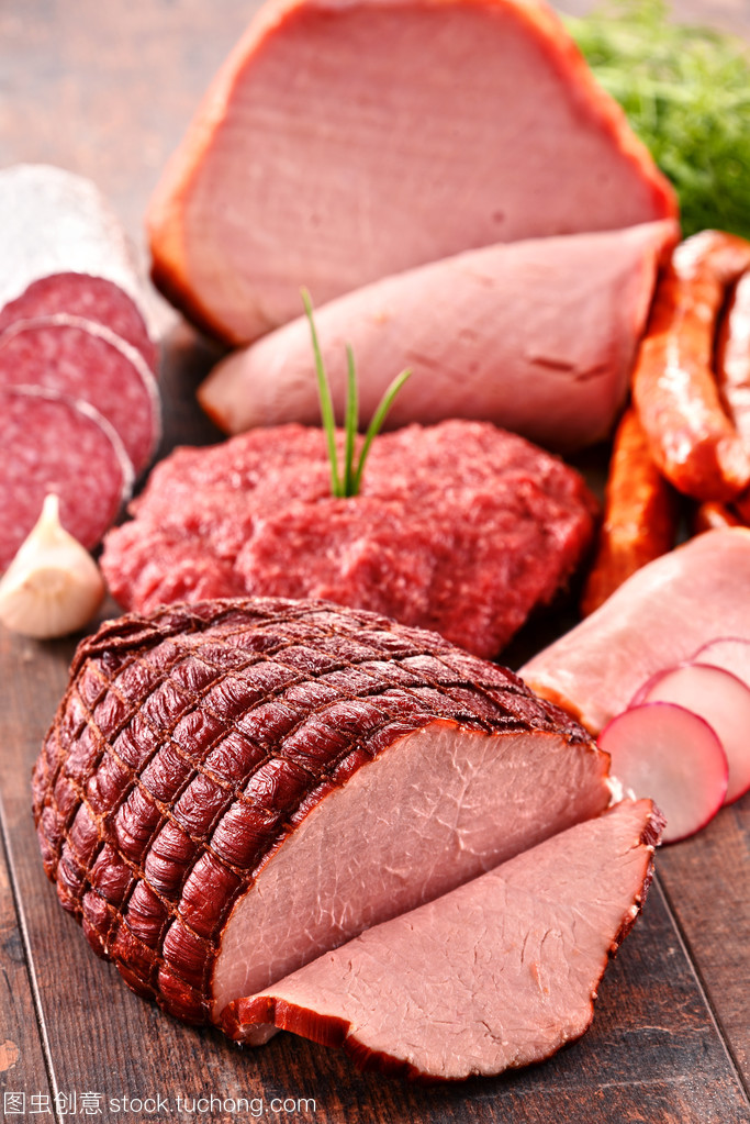 什锦肉产品 火腿与香肠的美味世界